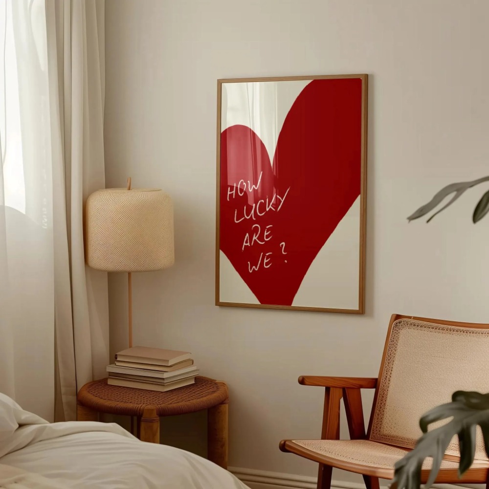 Home Improvement Furniture - كيف محظوظ نحن الوردي الأحمر مخطط