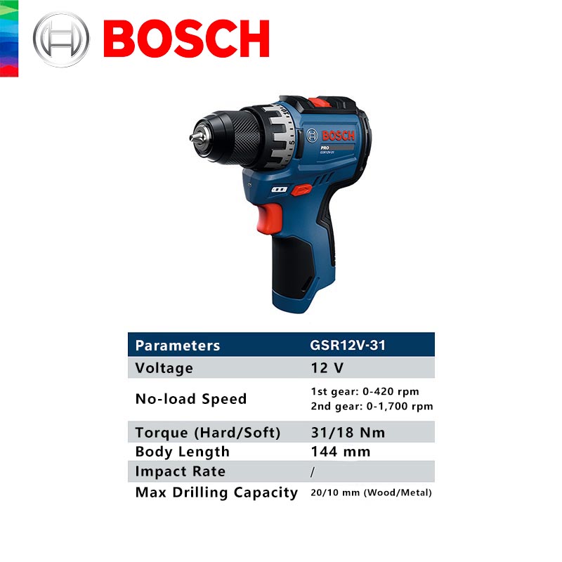 بوش GSR 12V-31 مثقاب لاسلكي اح - مراجعة Power Drill Cordless وسعره