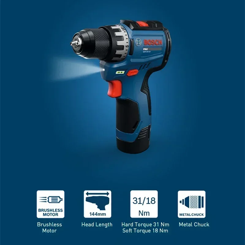 بوش GSR12V-31 مثقاب كهربائي لا - مراجعة Power Drill Cordless وسعره