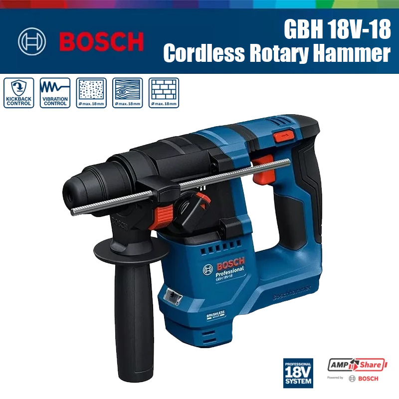 مثقاب دوار لاسلكي بوش GBH 18V- - مراجعة Power Drill Cordless وسعره